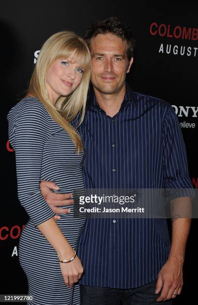Actor Michael Vartan and his wife Lauren Vartan arrive at the screening of Columbia Pictures' "Colombiana" on August 24, 2011 in Los Angeles,...