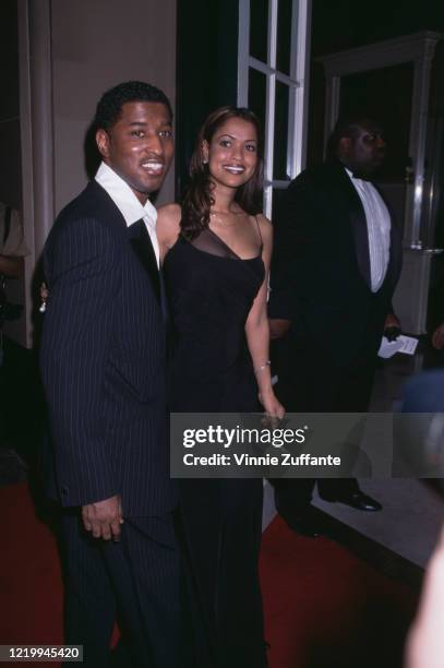 American singer, songwriter and record producer Kenneth "Babyface" Edmonds and American businesswoman and television producer Tracey Edmonds at the...