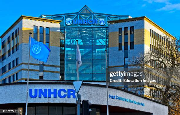 Headquarters of the United Nations High Commissioner for Refugees, UNHCR, Geneva, Switzerland.