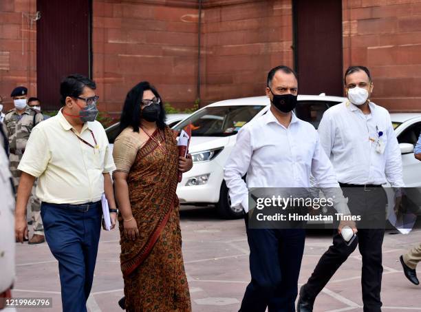 Delhi Chief Secretary Vijay Kumar Dev leaves the Ministry of Home Affairs after a meeting with Home Minister Amit Shah on the capital's coronavirus...