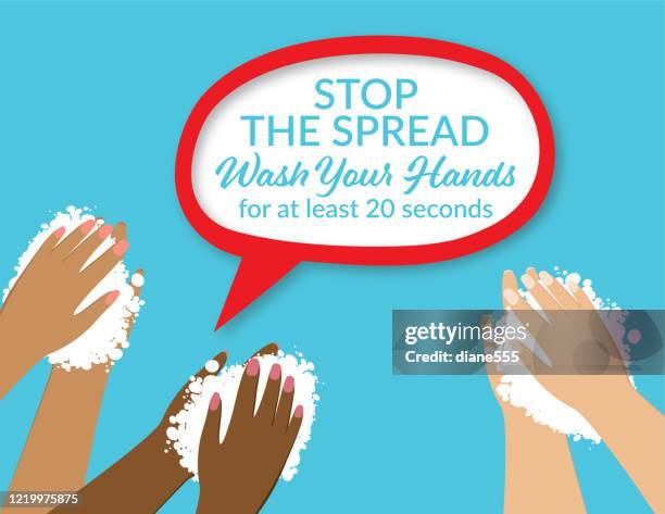 coronoavirus hand washing background - wash your hands infographic stock illustrations