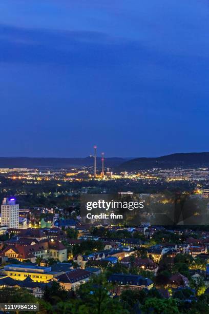 jena twilight (thuringia, germany) - jena stockfoto's en -beelden