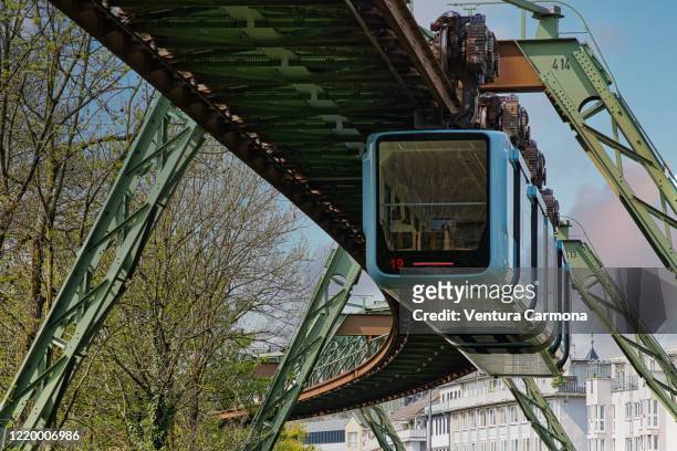 wuppertal suspension railway - wuppertal stock pictures, royalty-free photos & images