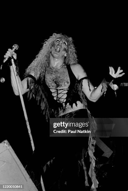 American Heavy Metal singer Dee Snider, of the group Twisted Sister, performs onstage at the Magic Stick, Detroit, Michigan, October 19, 1983.