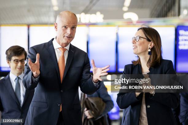 Dutch minister of Foreign Affairs Stef Blok receives French Secretary of State for European Affairs Amelie de Montchalin during a working visit to...