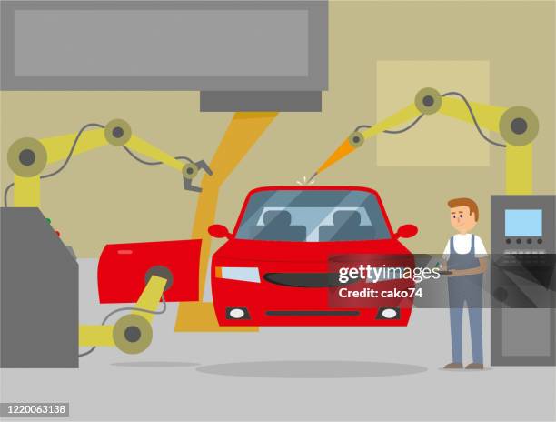 26点の自動車工場イラスト素材 Getty Images 26点の自動車工場イラスト素材 Getty Images