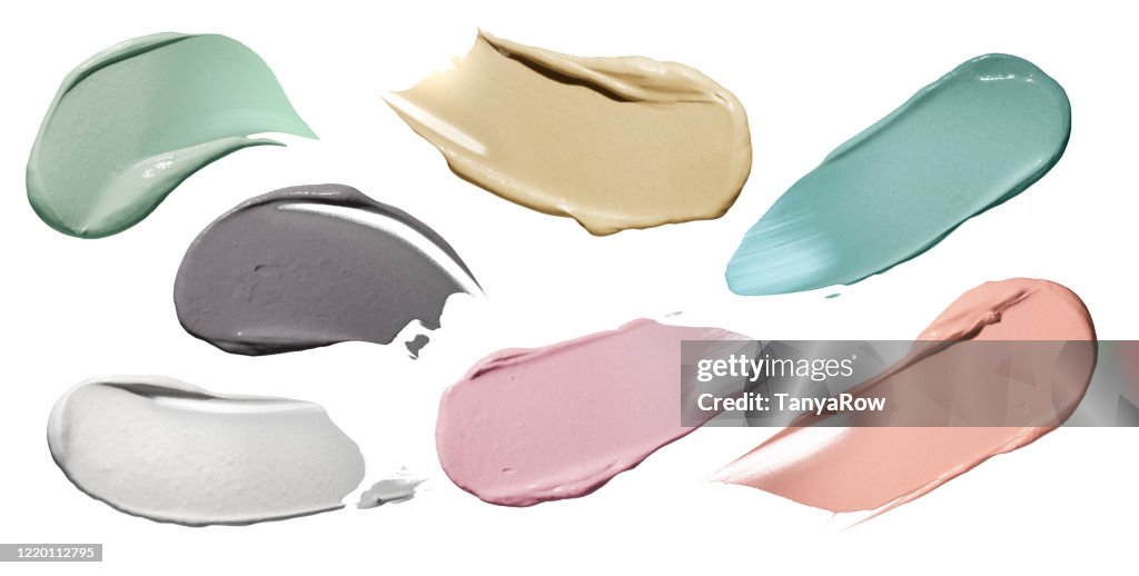 Cosmetic body or face gel cream mask on texture background