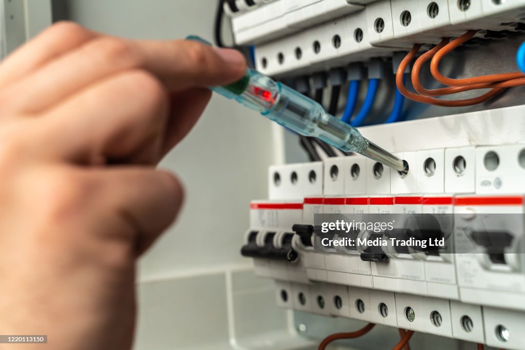 Caixa de fusível de teste de eletricista