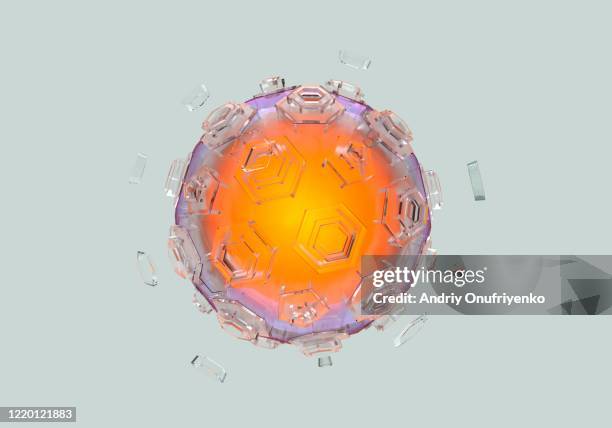 protective barrier surrounding colorful sphere - health shield stock pictures, royalty-free photos & images