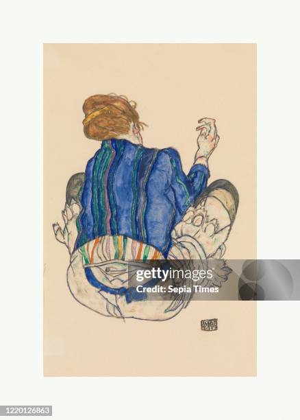 Seated Woman. Back View. 1917. Watercolor. Gouache. And graphite on paper. 18 1/4 x 11 3/4 in. . Drawings. Egon Schiele . While living in Vienna from...