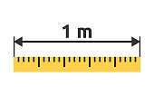 Yellow ruler, 1 m