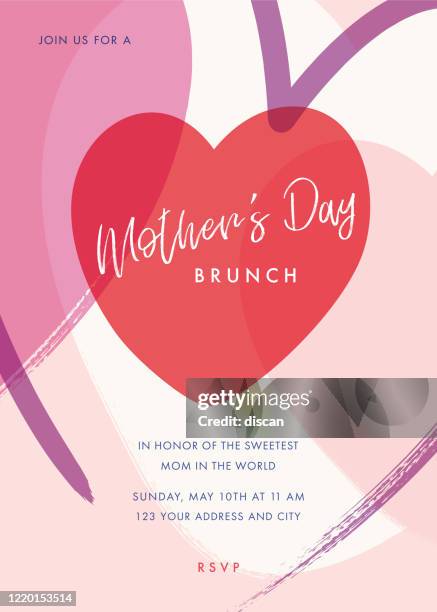 mothers day themed invitation design template. stock illustration - happy mothers day stock illustrations