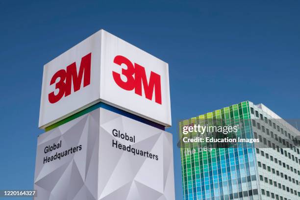 Maplewood, Minnesota, 3M company global headquarters. 3M produces the N95 respirator masks for the coronavirus.