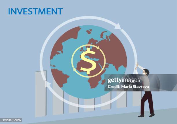 global investment - environmental responsibility stock illustrations