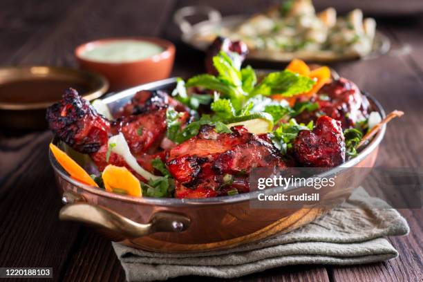 tandoori chicken - chicken tandoori stock pictures, royalty-free photos & images