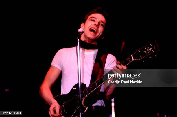 Scottish New Wave musician Midge Ure, of the group Ultravox, performs onstage at the Park West, Chicago, Illinois, November 27, 1979.