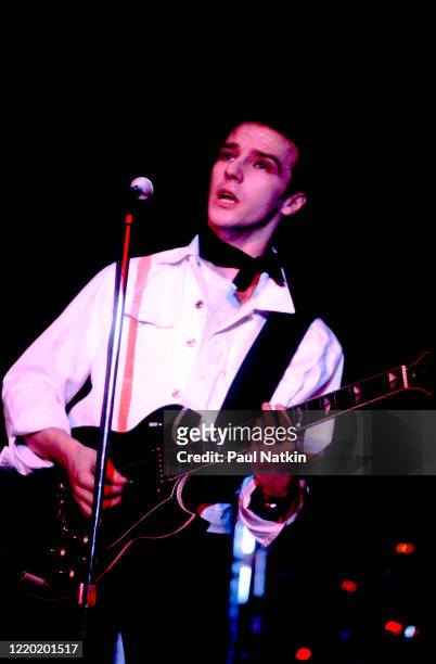 Scottish New Wave musician Midge Ure, of the group Ultravox, performs onstage at the Park West, Chicago, Illinois, November 27, 1979.