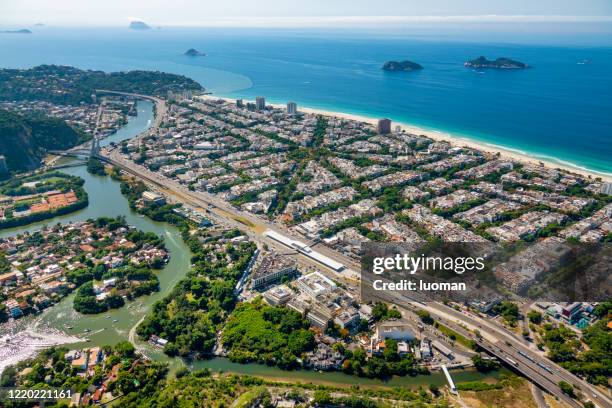 barra da tijuca district in rio de janeiro - barra da tijuca stock pictures, royalty-free photos & images