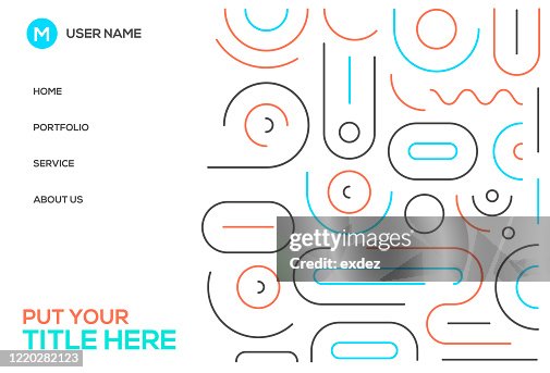 Abstract Line Pattern Design Vector Abstract Line Pattern Design With Copyspace High-Res Vector Graphic ...