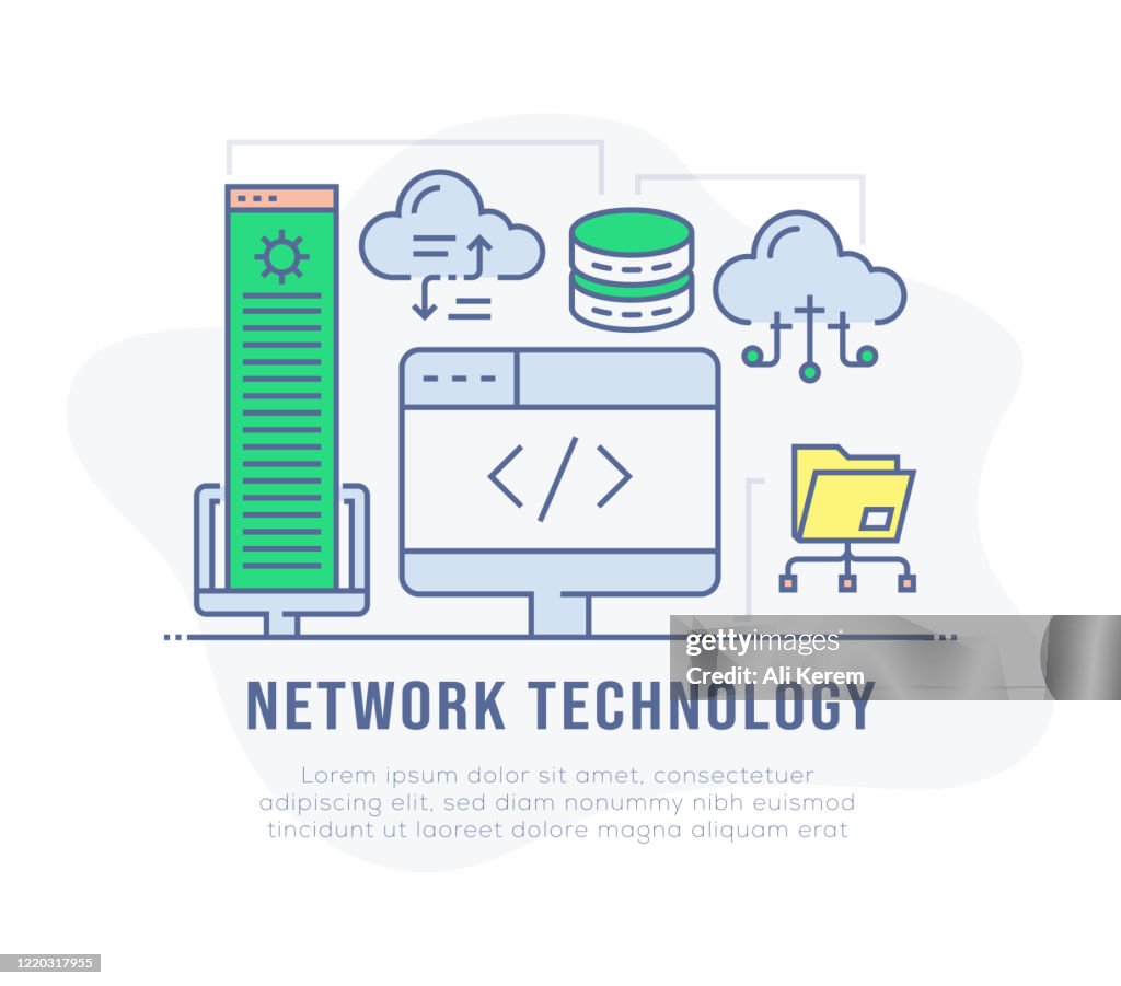 Network Interfaces Banner Network Technology Banner High-Res Vector Graphic - Getty Images