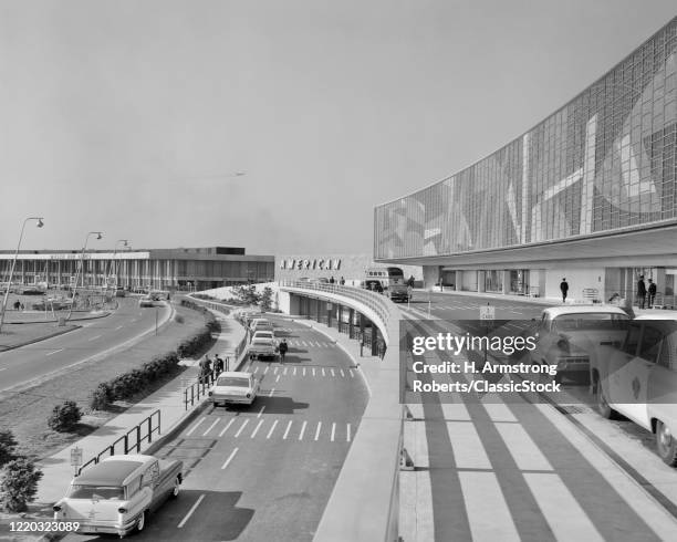 1960s american airlines jet terminal idlewild airport now jfk airport new york city ny USA