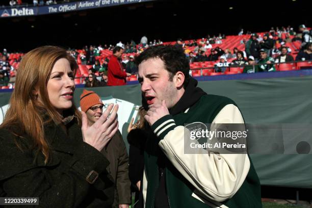 Diane Neal and Eddie Kaye Thomas attend the New York Jets vs the Oakland Raiders game at the Meadowlands , on December 31, 2006 in East Rutherford,...
