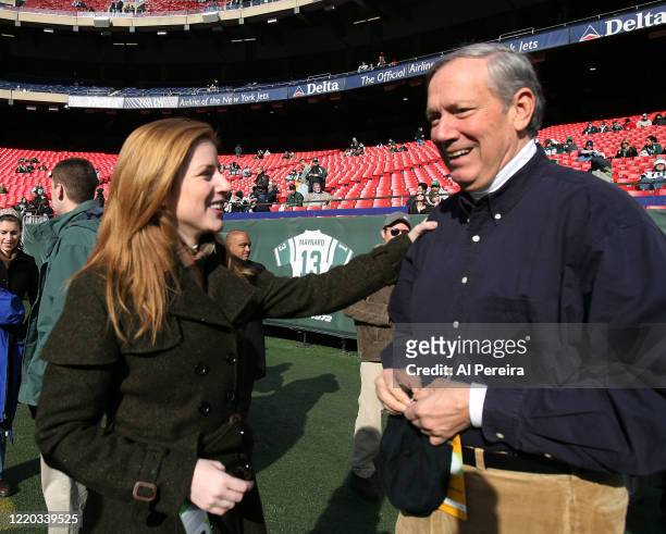 Diane Neal and New York State Governor George Pataki attend the New York Jets vs the Oakland Raiders game at the Meadowlands , on December 31, 2006...