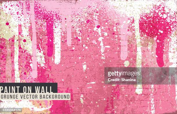 abstract grunge painted wall - 03 - graffiti mural stock illustrations