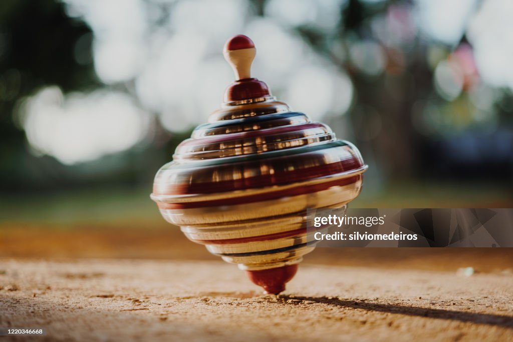 Close-Up of a spinning top