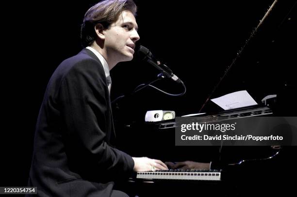 American singer and pianist Peter Cincotti performs live on stage at Queen Elizabeth Hall in London on 1st March 2004.