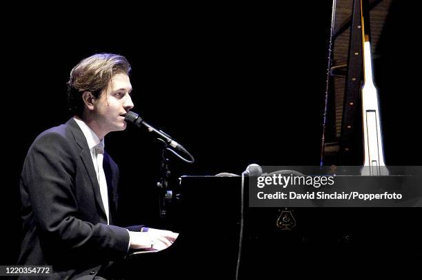 American singer and pianist Peter Cincotti performs live on stage at Queen Elizabeth Hall in London on 1st March 2004.