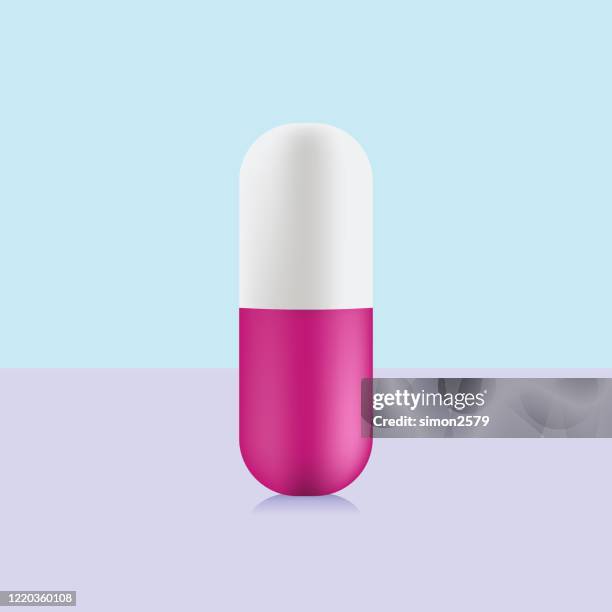 stockillustraties, clipart, cartoons en iconen met capsule pil - vitamin