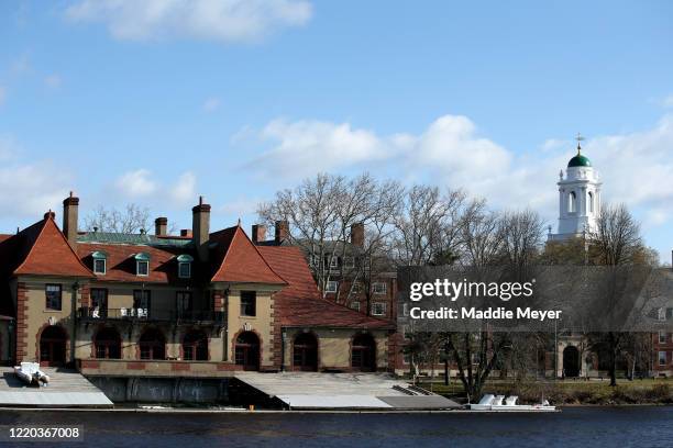 General view of Harvard University campus is seen on April 22, 2020 in Cambridge, Massachusetts. Harvard has fallen under criticism after saying it...