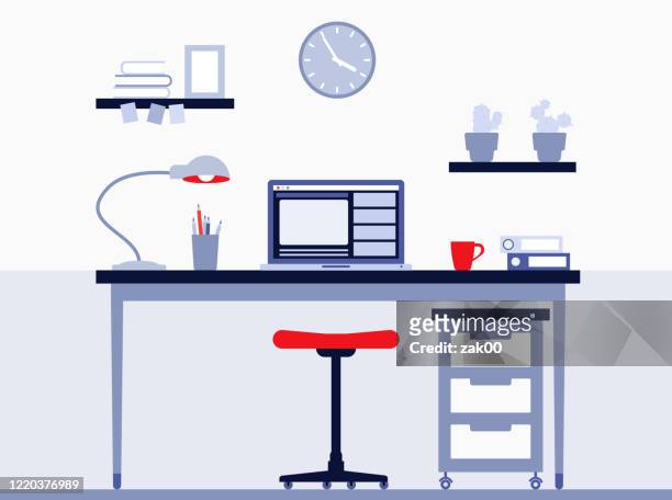 workplace - filing cabinet stock illustrations