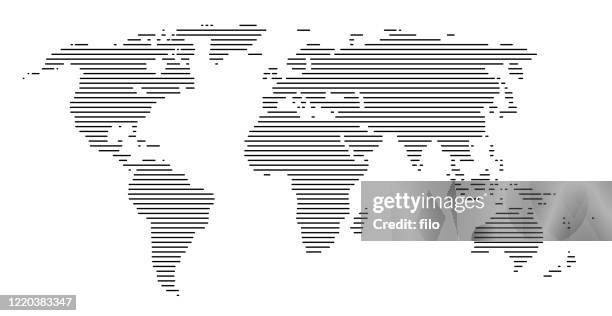 world line map - world-map-outline stock illustrations