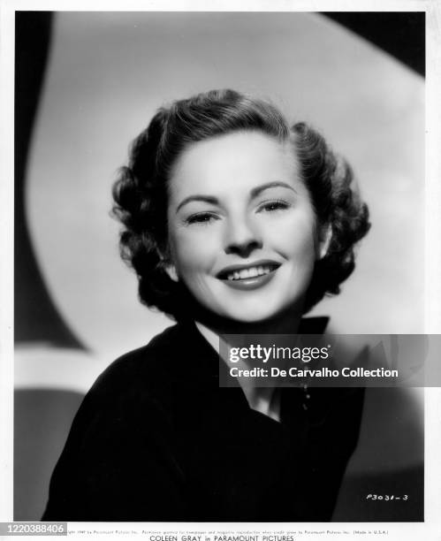 Actress Coleen Gray in a promotional shot from Paramount Pictures taken in 1949, United States.