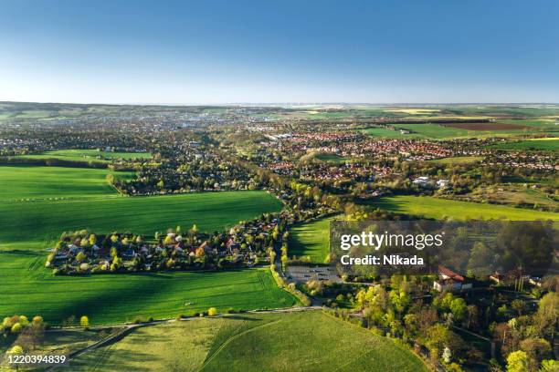 cherry trees blossoming in spring - weimar stock pictures, royalty-free photos & images