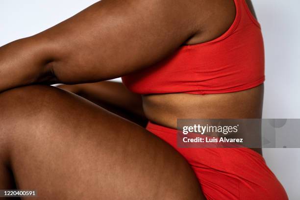 cellulite on female body - voluptuous body stock pictures, royalty-free photos & images