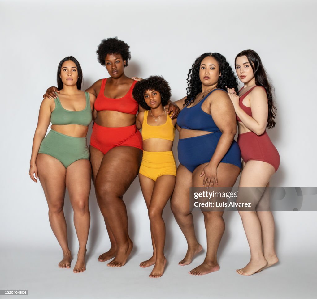Group Of Women With Different Body Type In Underwear High-Res Stock Photo -  Getty Images