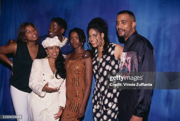 American rapper and actress Queen Latifah, American actress Kim Fields, American actress Erika Alexander, and American actress and comedian Kim Coles...