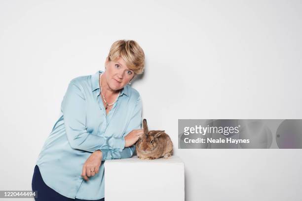 Tv presenter and broadcaster Claire Balding is photographed for the Daily Mail on July 26, 2019 in London, England.