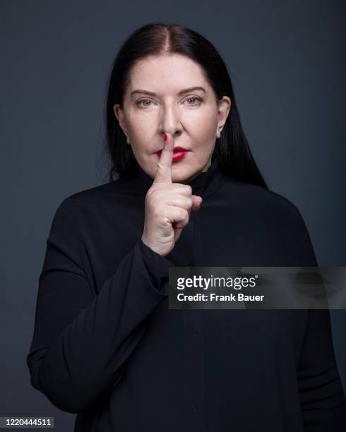 Performance artist Marina Abramovic is photographed for SZ magazin on April 25, 2020 in Munich, Germany.