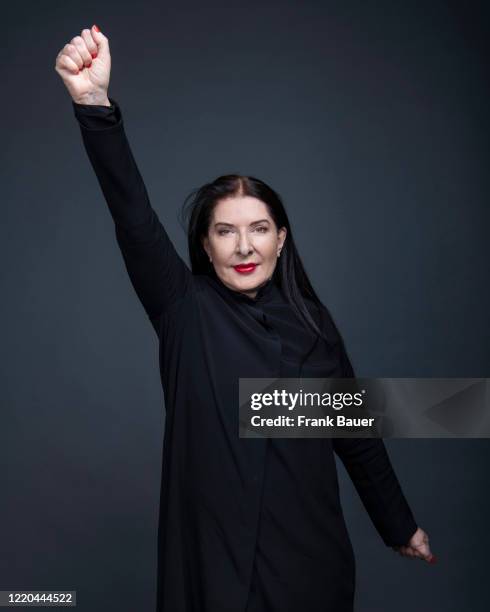 Performance artist Marina Abramovic is photographed for SZ magazin on April 25, 2020 in Munich, Germany.