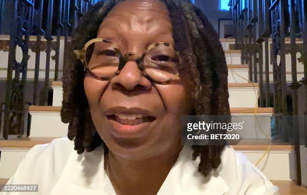 In this screengrab, Whoopi Goldberg speaks during "Saving Our Selves: A BET COVID-19 Effort" airing on April 22, 2020. “Saving Our Selves: A BET...