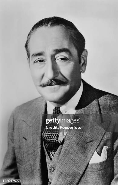 Adolphe Menjou, American film actor who played character roles in both silent films and then talkies, circa 1950.