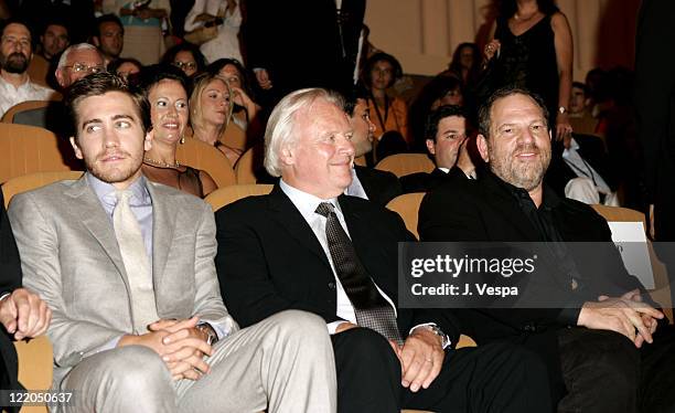 Jake Gyllenhaal, Anthony Hopkins and Harvey Weinstein