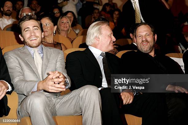 Jake Gyllenhaal, Anthony Hopkins and Harvey Weinstein