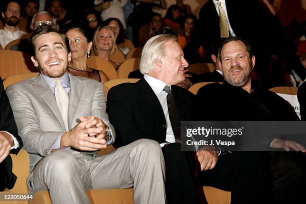 Jake Gyllenhaal, Anthony Hopkins and Harvey Weinstein