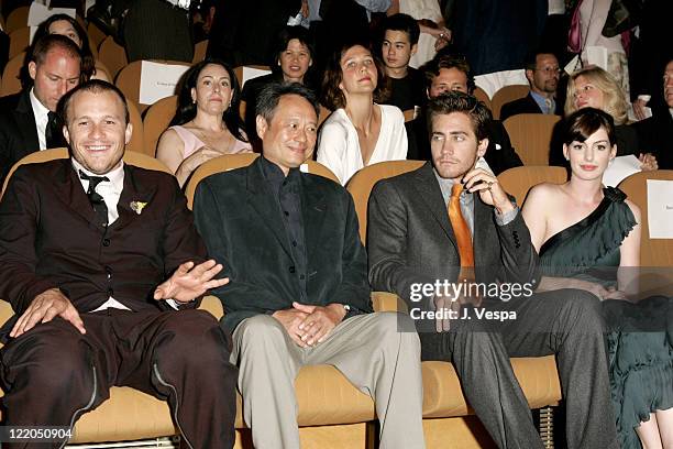 Heath Ledger, Ang Lee, Jake Gyllenhaal and Anne Hathaway