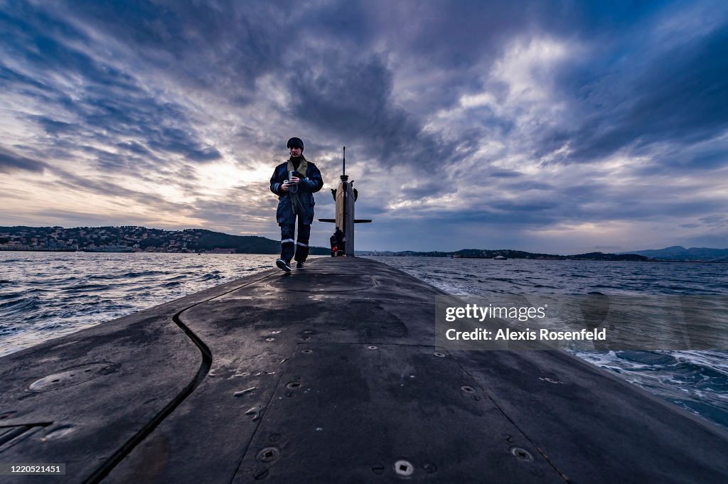 Deck of the nuclear submarine Saphir